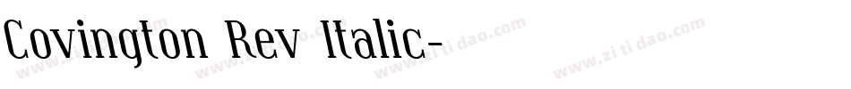 Covington Rev Italic字体转换